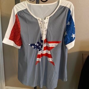 Never been worn patriotic blouse
